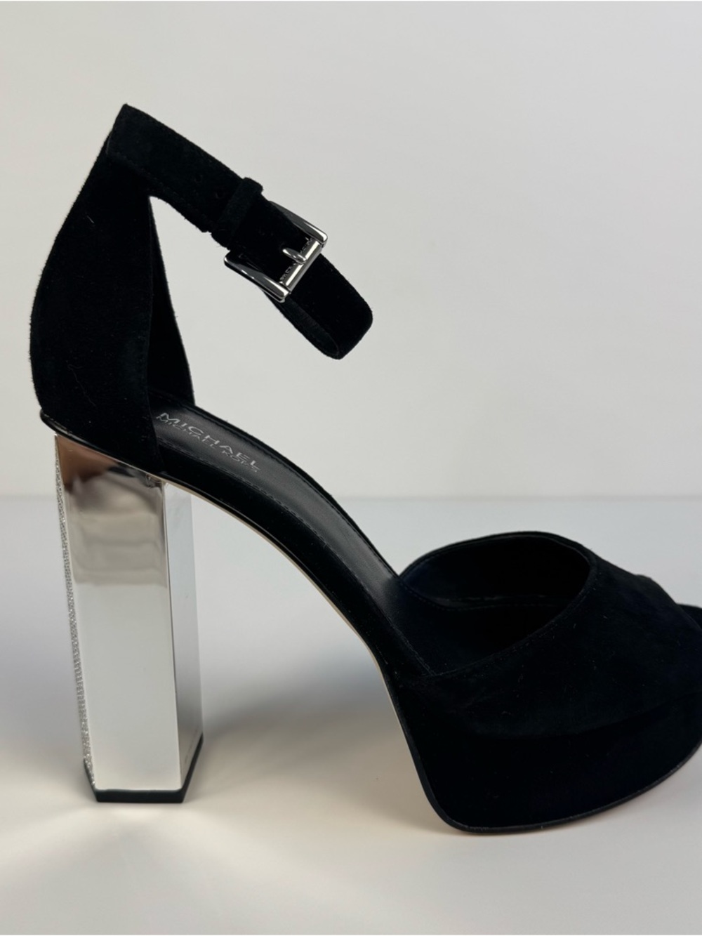 Michael Kors Petra Suede Platform Sandal Black Size 7 - Picture 6 of 15